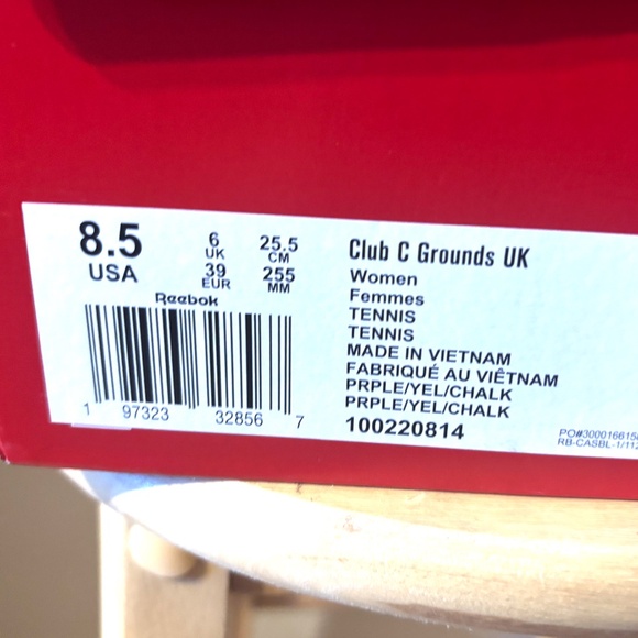 Reebok Classic Club C Grounds UK purple sneakers NWT - Picture 9 of 10